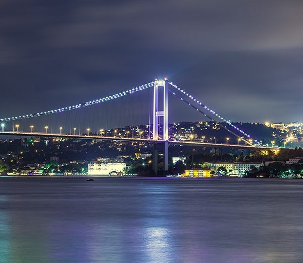 Bosphorus Bridge at night