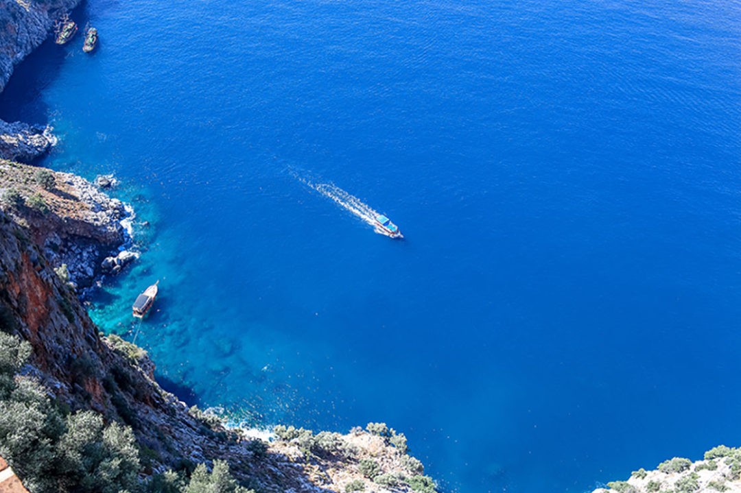 view of the Mediterranean sea from the ancient fortress of Alanya